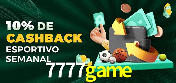 10% de bônus de cashback na 7777game